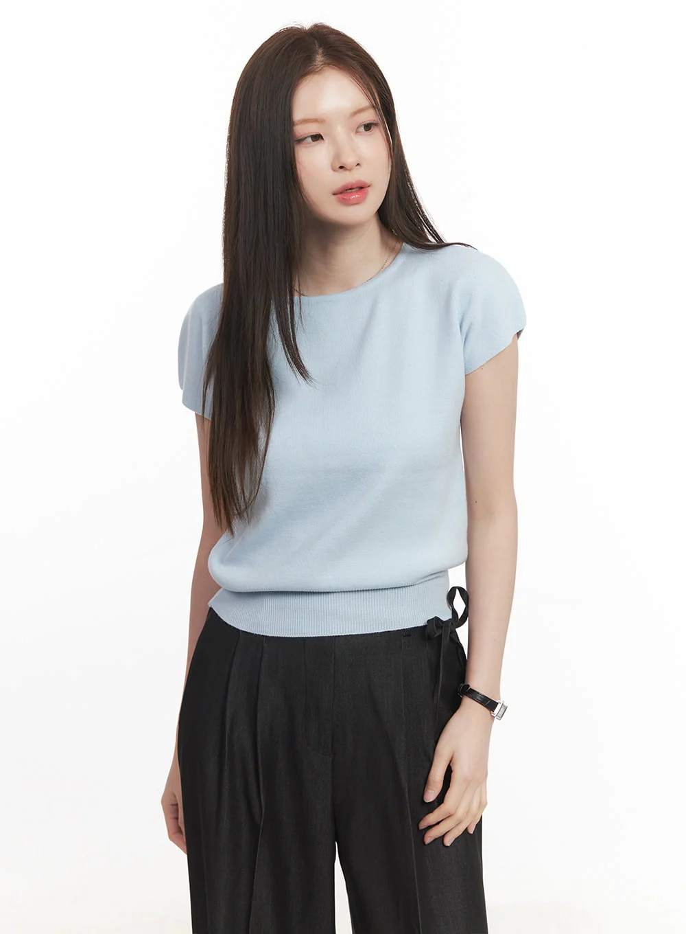 Soft-Touch Short Sleeve Sweater CA502 - Image 13