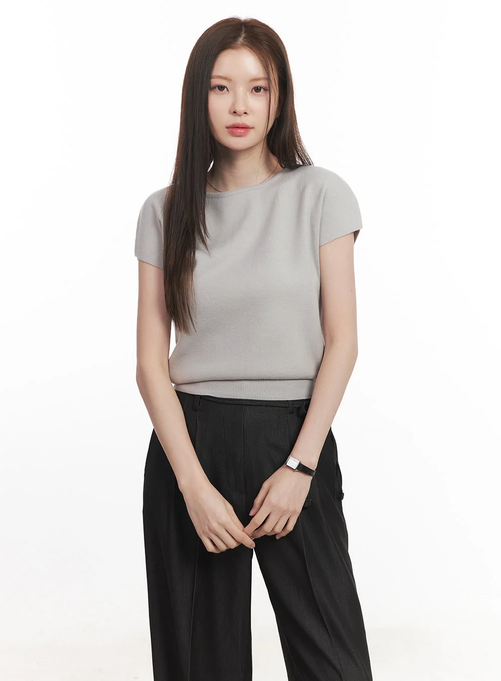 Soft-Touch Short Sleeve Sweater CA502 - Image 4