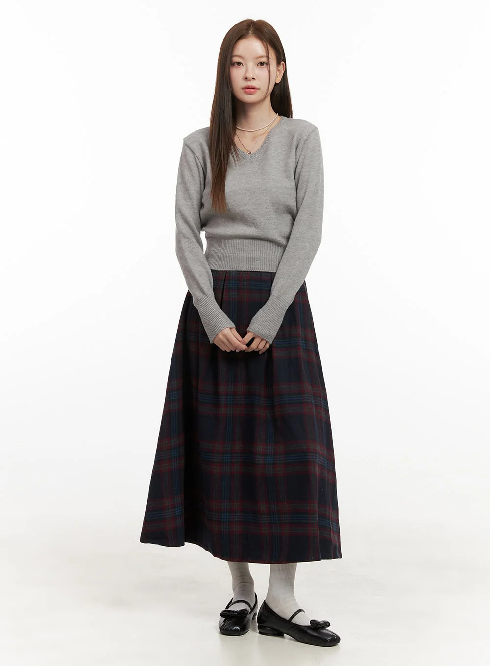 SoftKnit Slim Fit V-Neck Sweater OD418 - Image 2