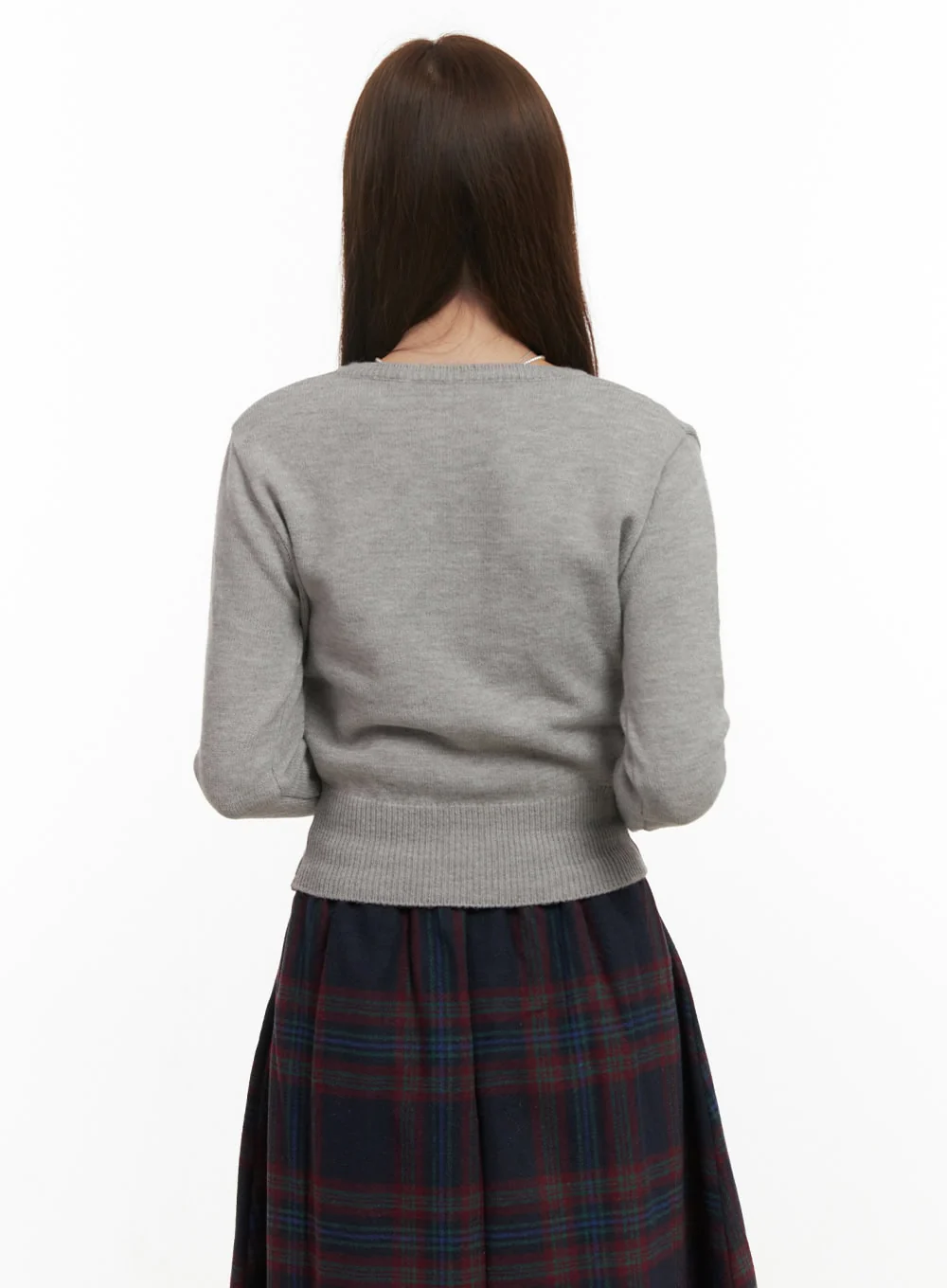 SoftKnit Slim Fit V-Neck Sweater OD418 - Image 7