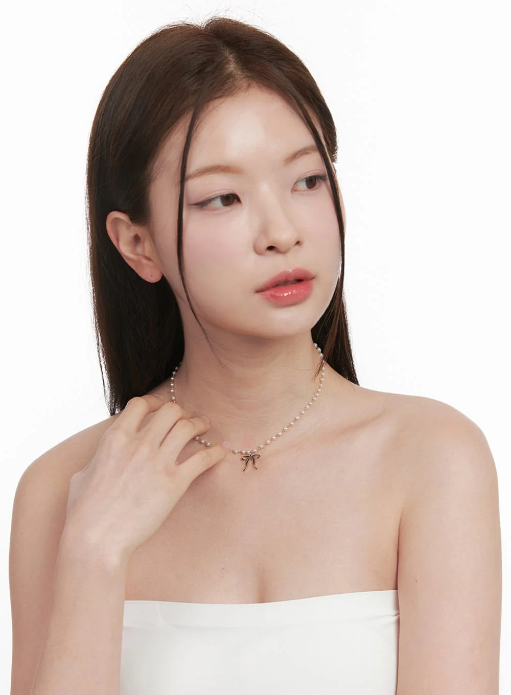 Solace Ribbon Bijou Necklace IF527 - Image 2