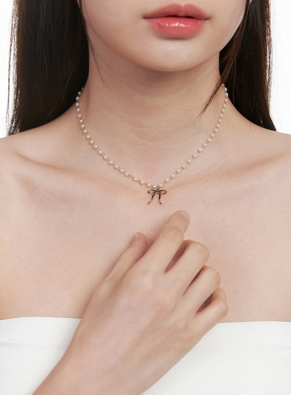 Solace Ribbon Bijou Necklace IF527 - Image 3