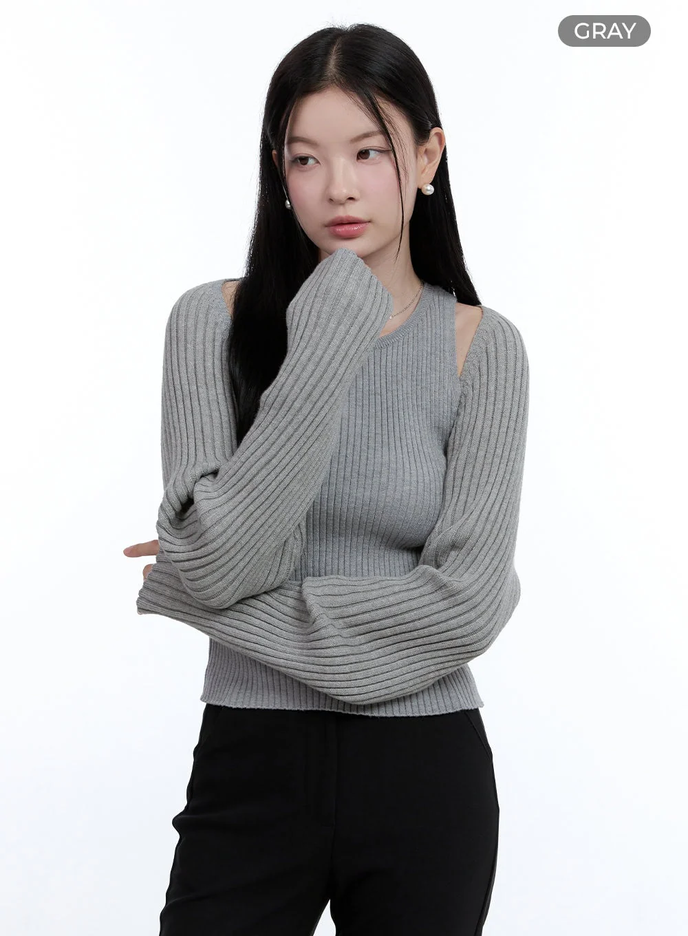 Solid Bolero Sleeve Top OO429 - Image 7