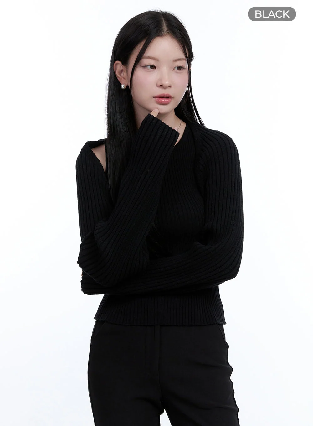 Solid Bolero Sleeve Top OO429 - Image 8