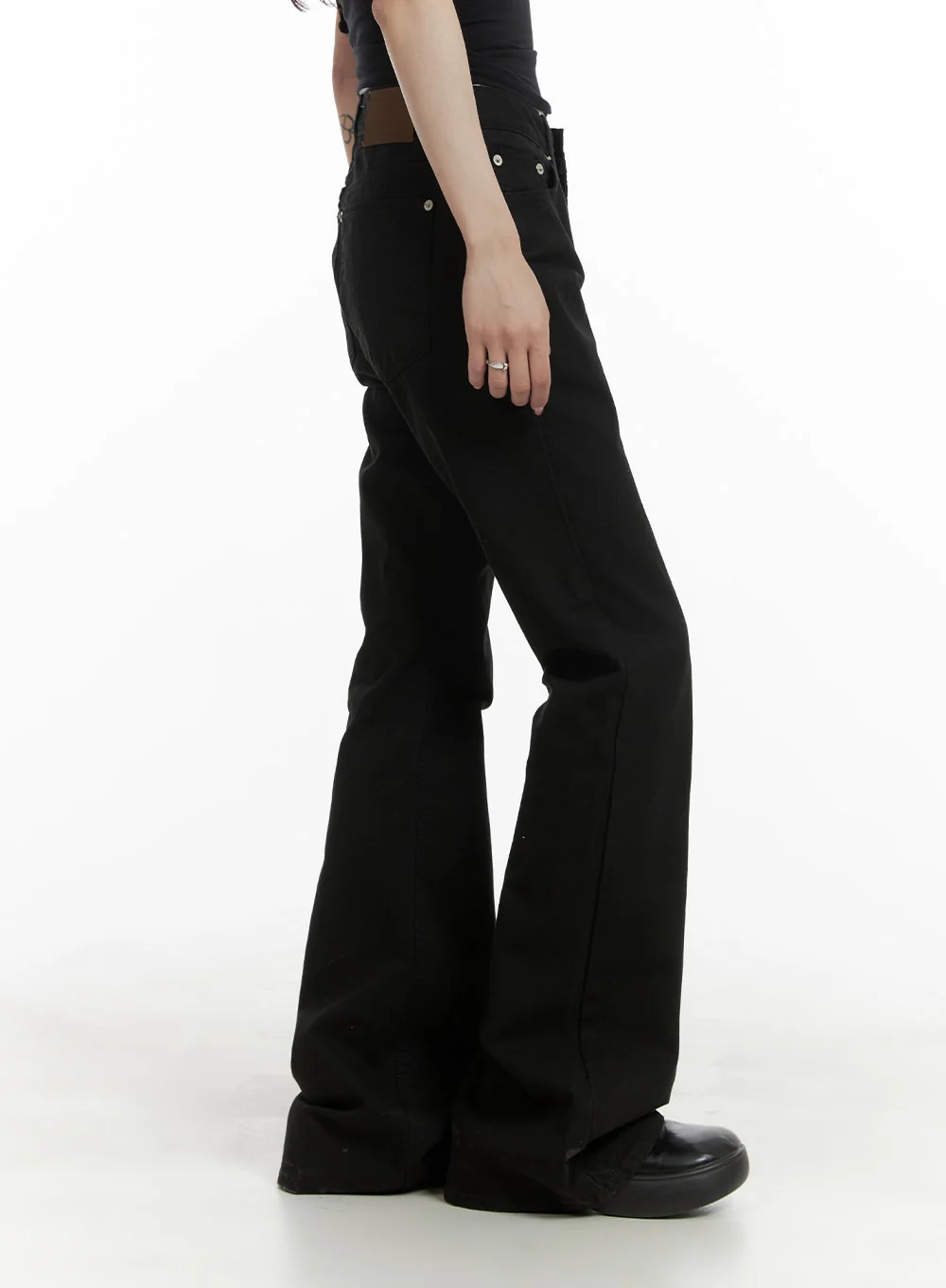 Solid Bootcut Pants CA408 - Image 3