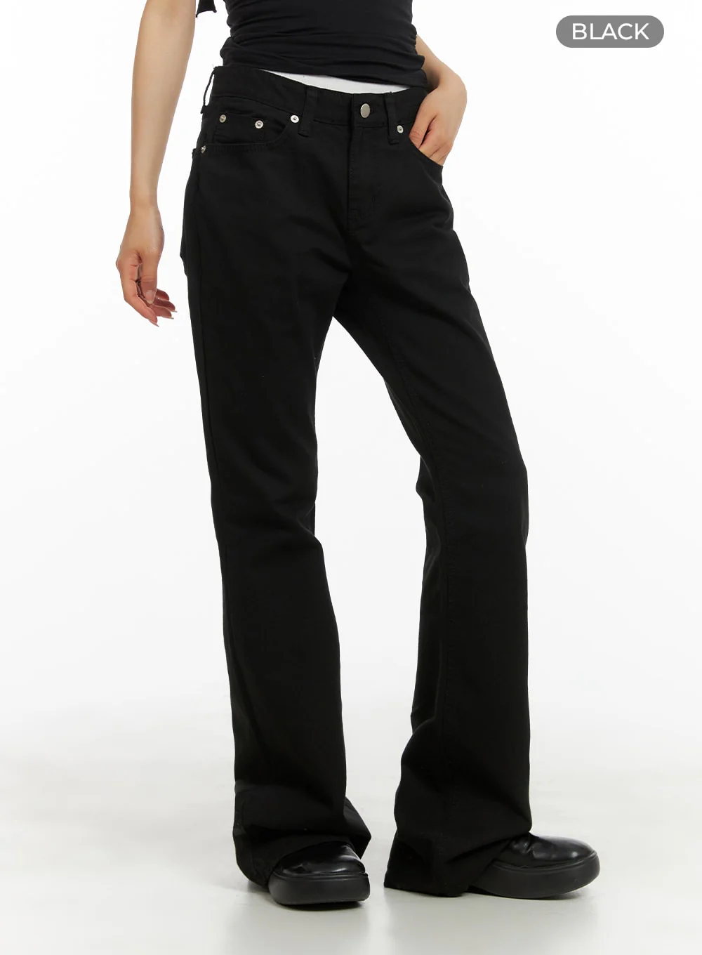 Solid Bootcut Pants CA408 - Image 5