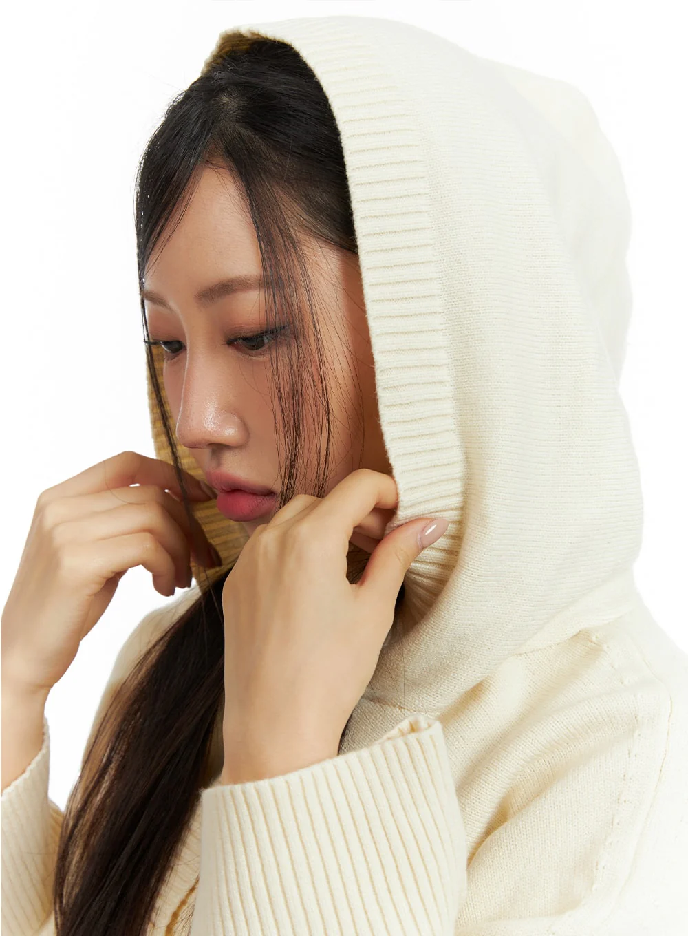 Solid Button Hoodie Cardigan CF426 - Image 2