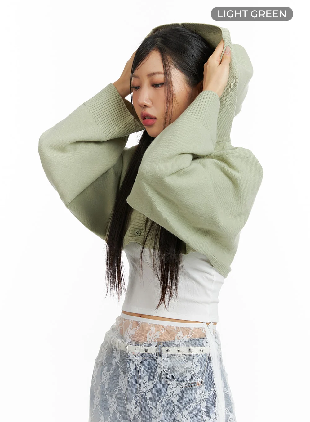 Solid Button Hoodie Cardigan CF426 - Image 8
