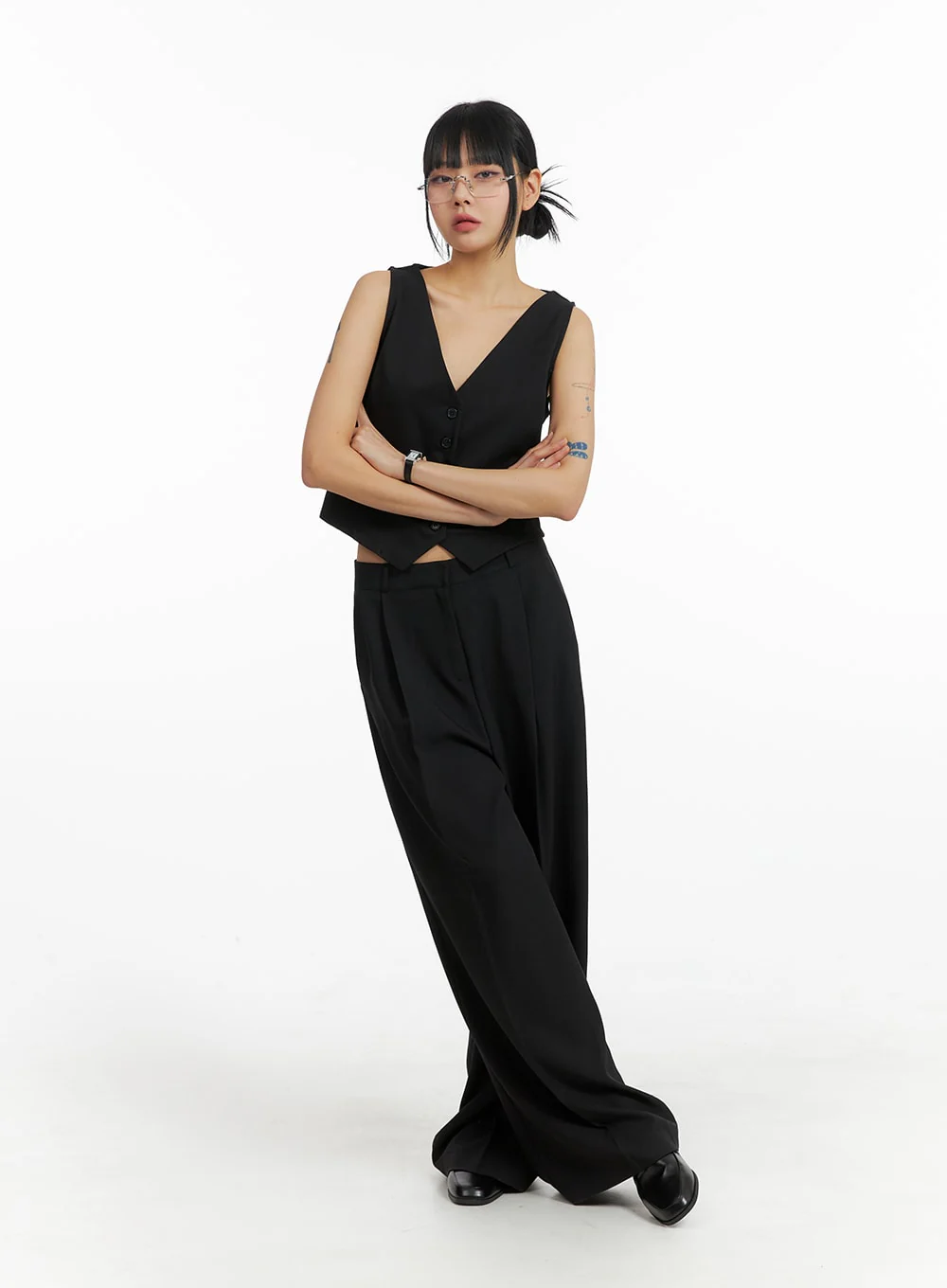Solid Buttoned Vest IM414 - Image 3