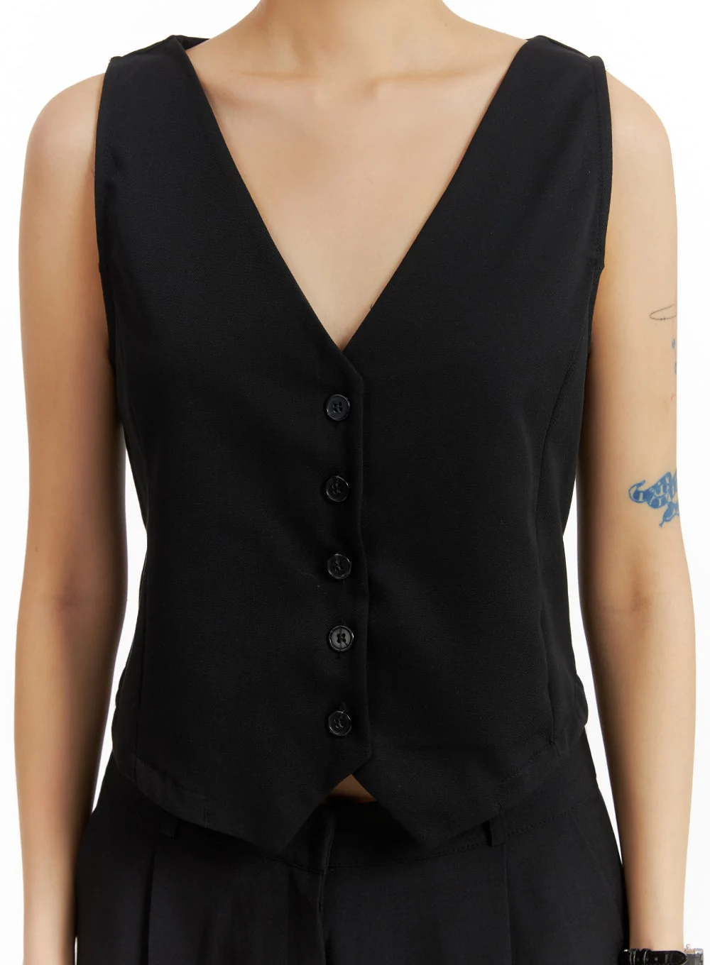 Solid Buttoned Vest IM414 - Image 4