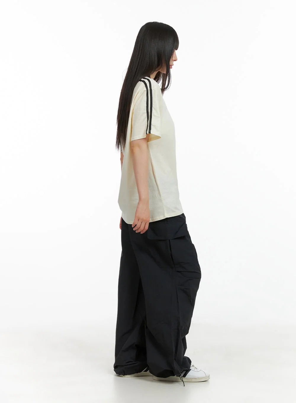 Solid Cargo Chic Nylon Pants CL422 - Image 3