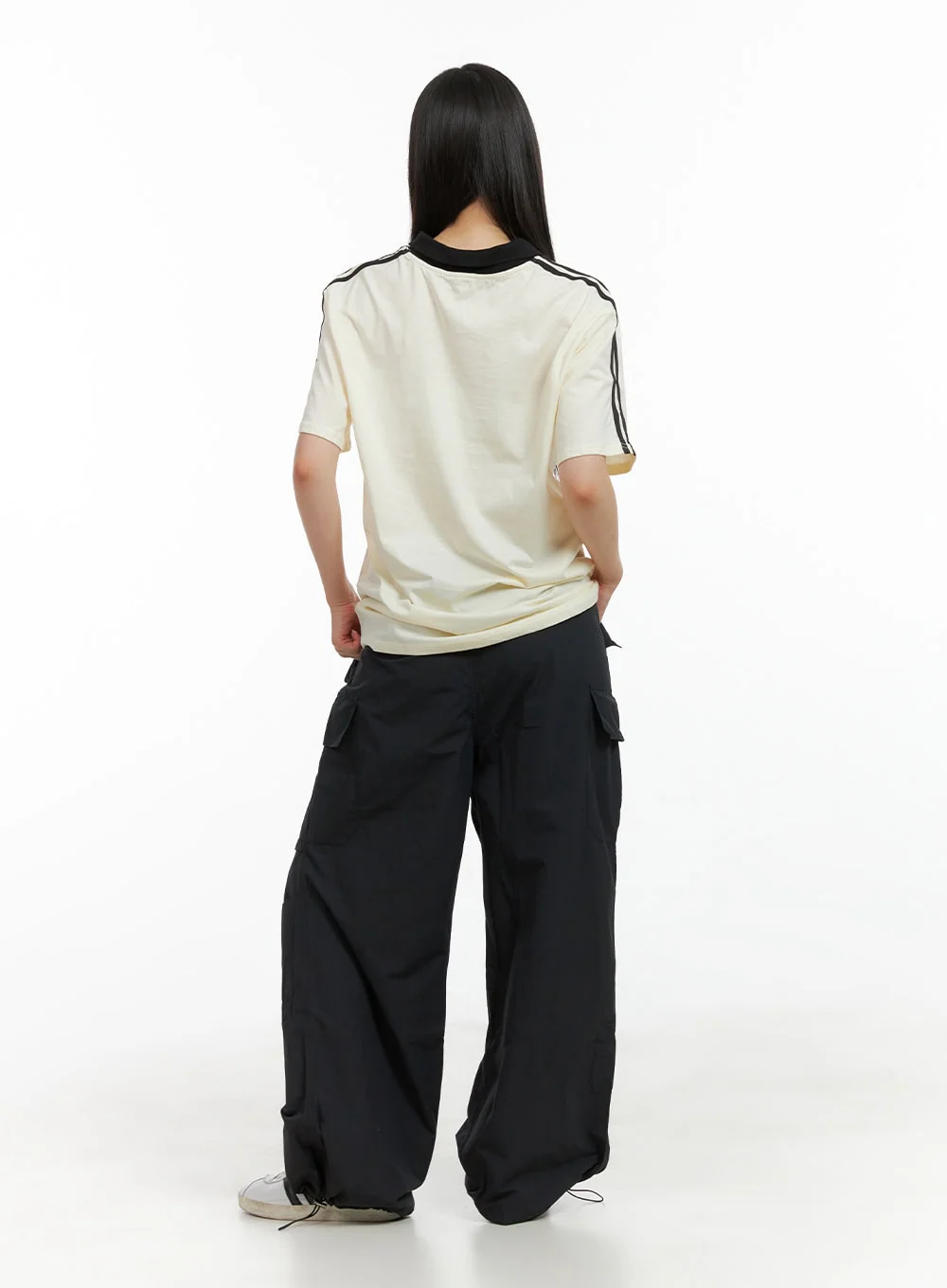 Solid Cargo Chic Nylon Pants CL422 - Image 4