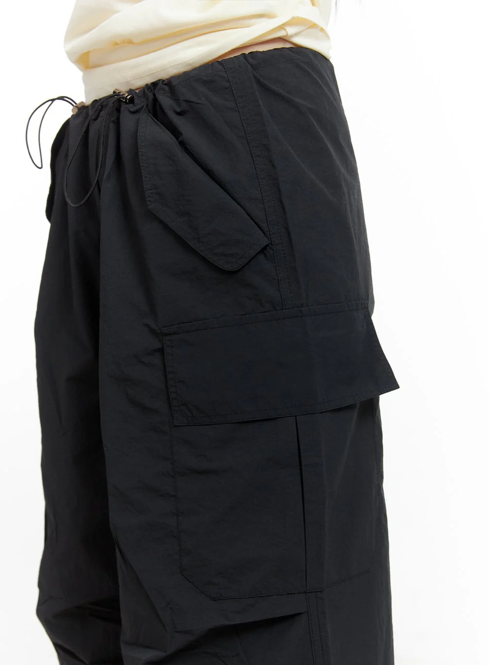 Solid Cargo Chic Nylon Pants CL422 - Image 7