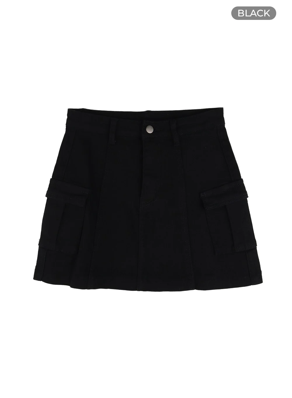 Solid Cargo Mini Skirt OM408 - Image 8