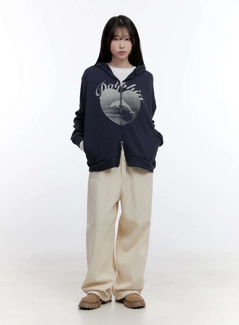 Solid Comfort Wide-Leg Trousers CO418 - Image 5