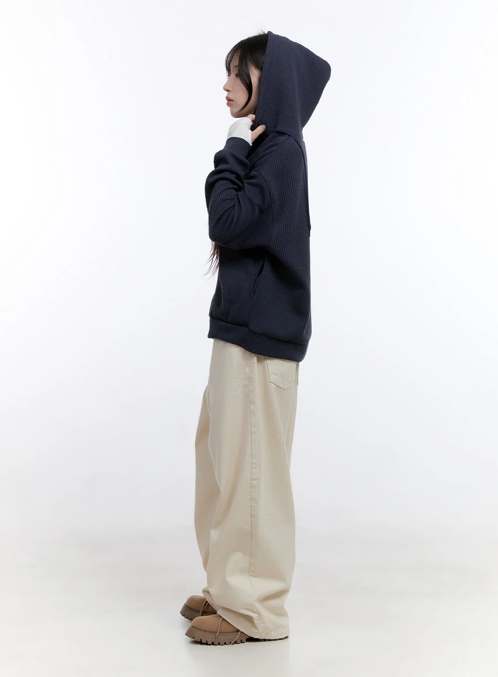 Solid Comfort Wide-Leg Trousers CO418 - Image 6