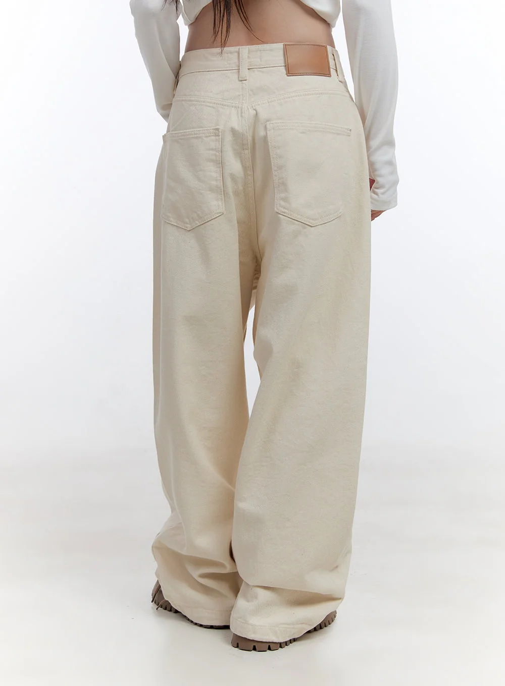 Solid Comfort Wide-Leg Trousers CO418 - Image 8
