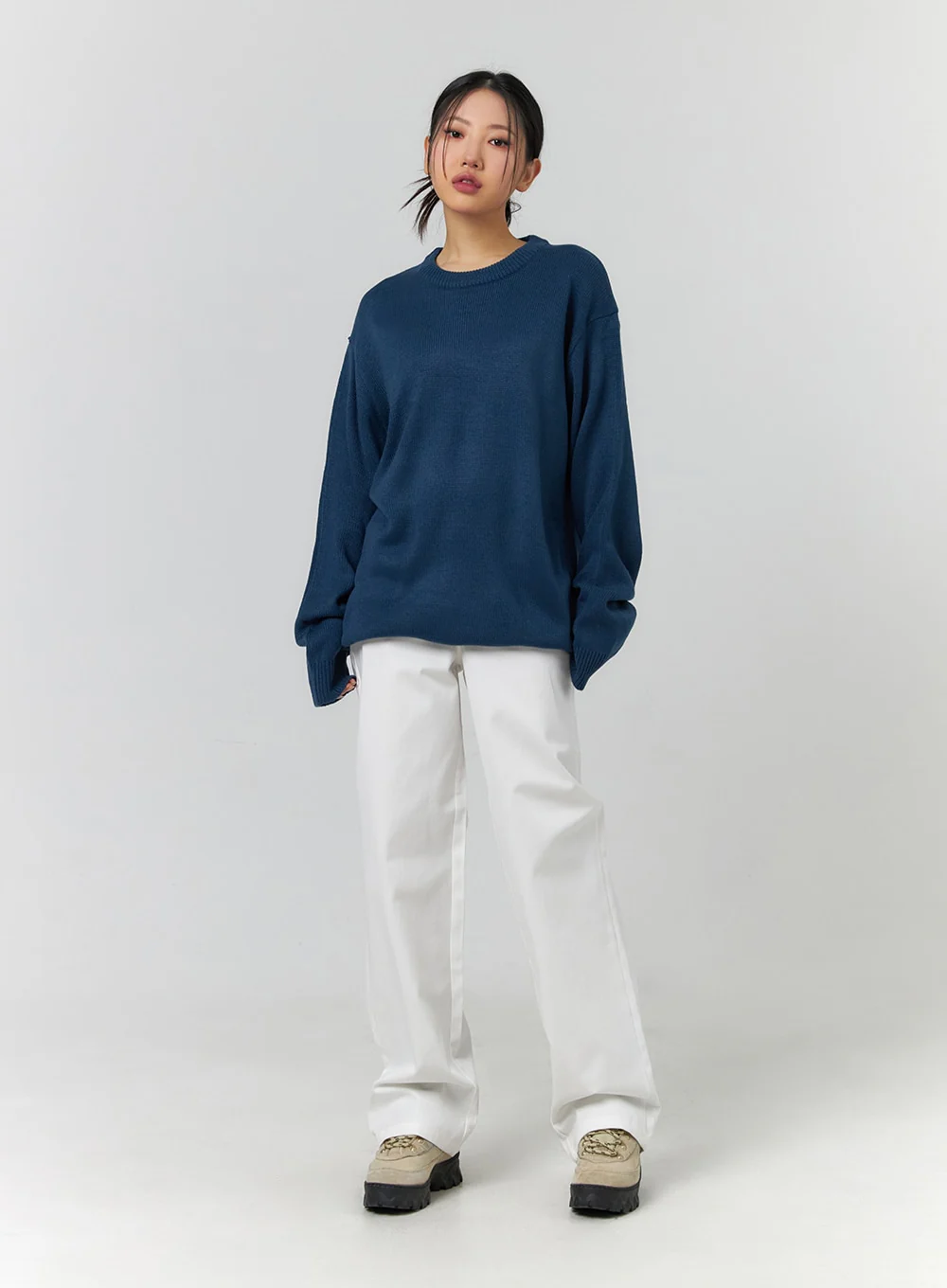 Solid Cotton Straight Pants CF401 - Image 7