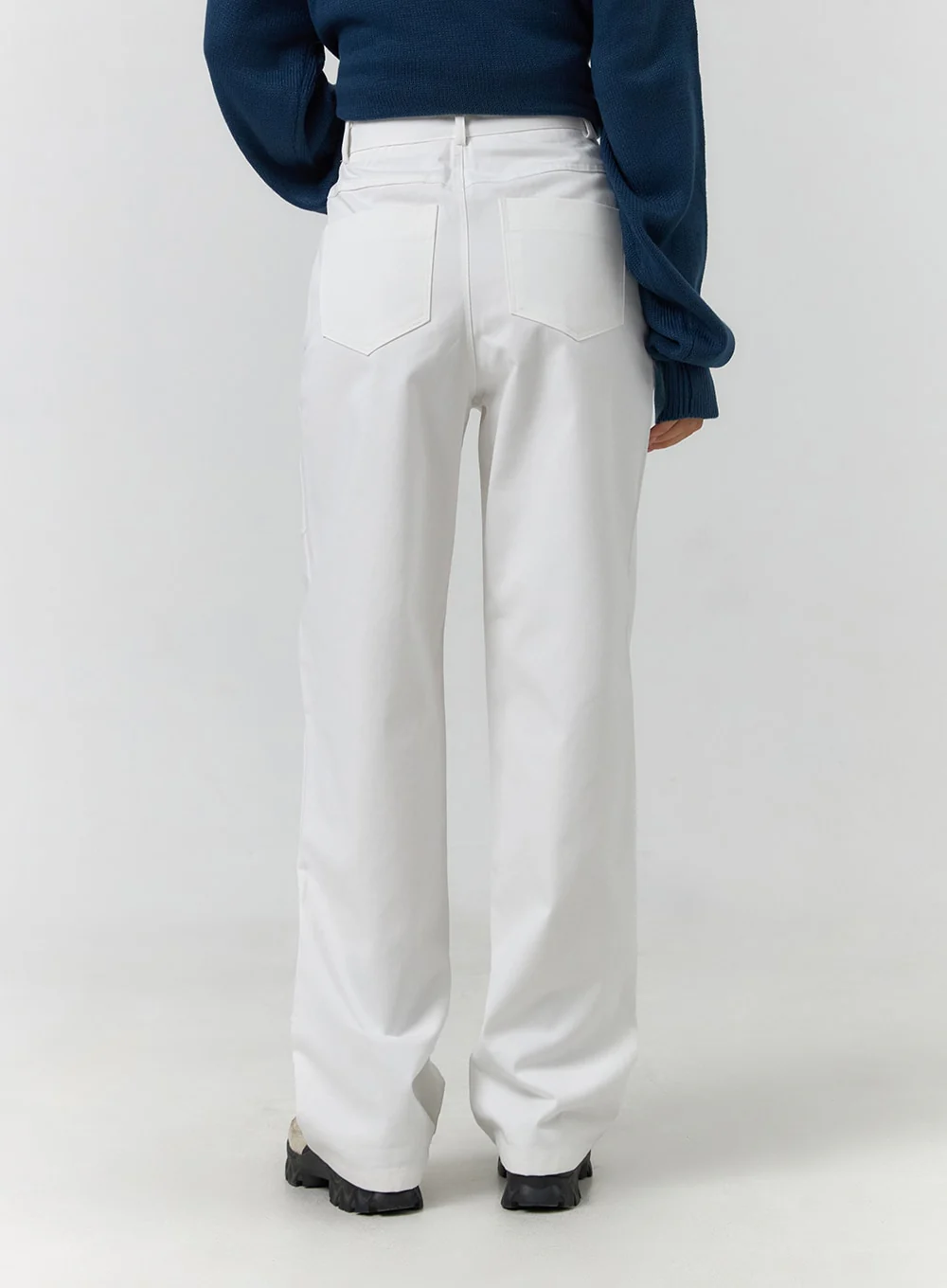 Solid Cotton Straight Pants CF401 - Image 8