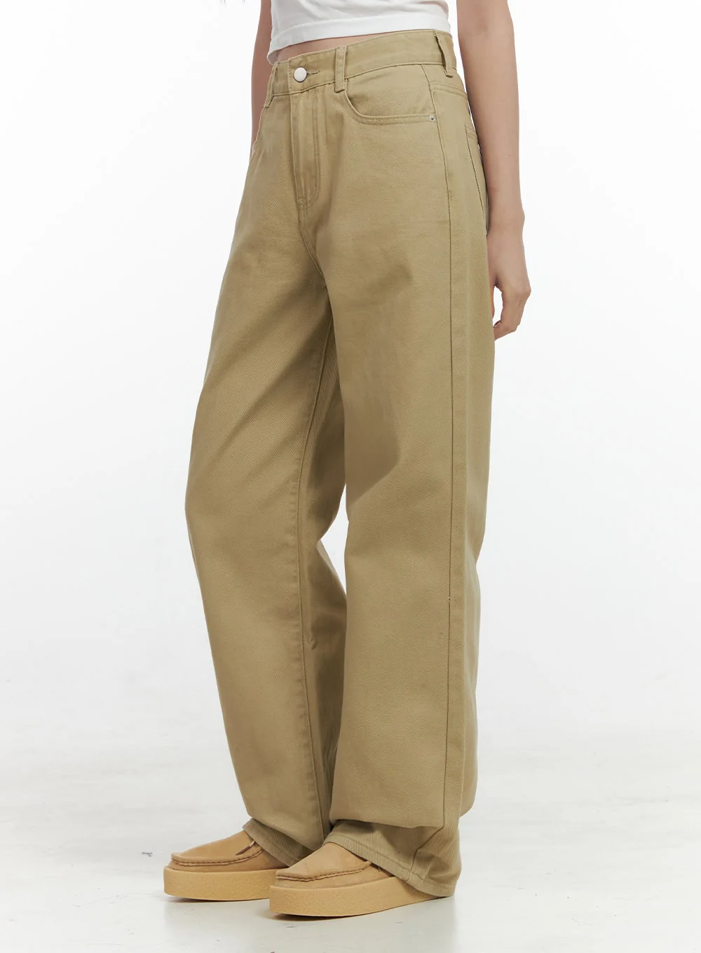 Solid Cotton Wide Leg Pants OS423 - Image 4