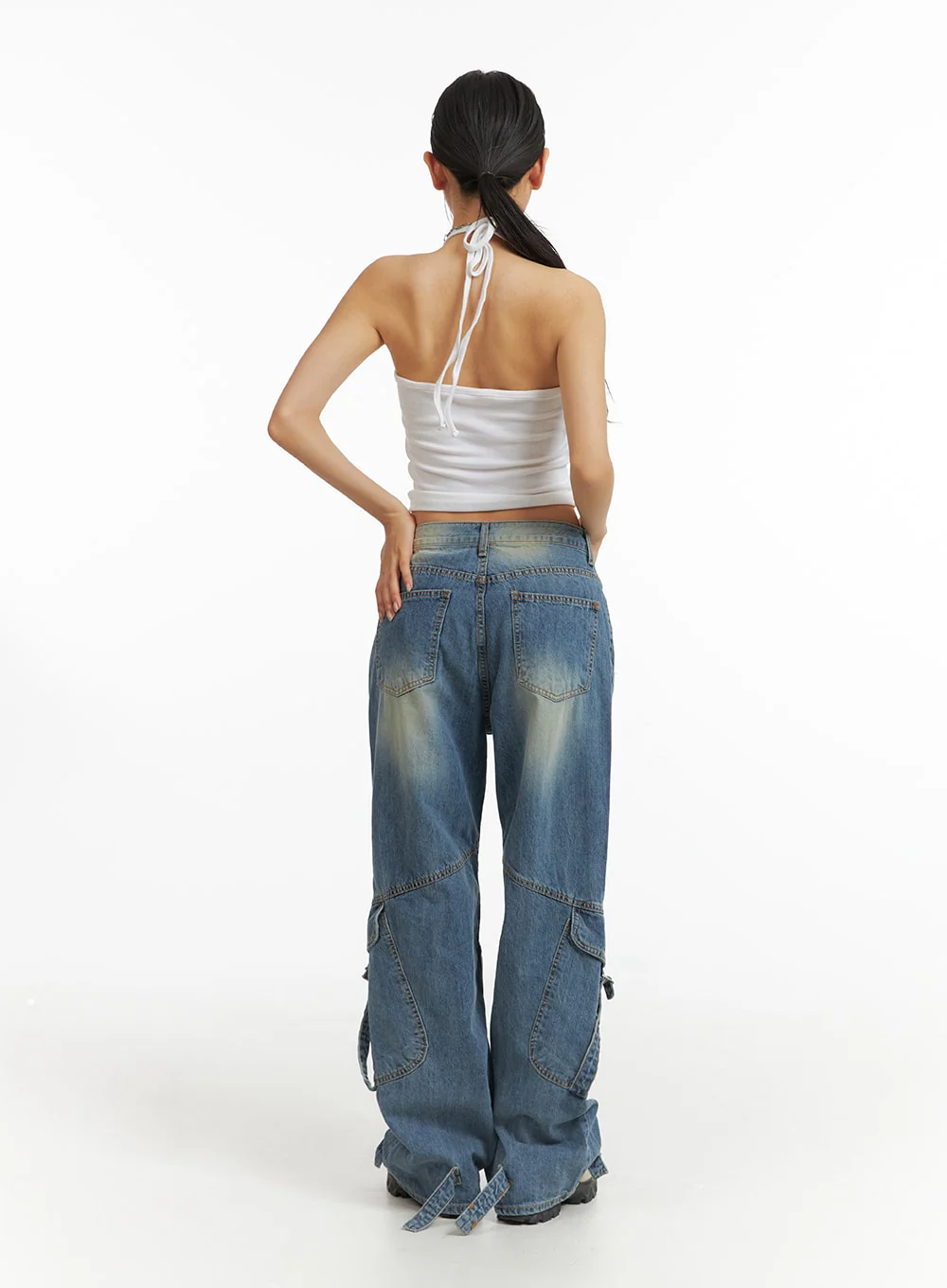 Solid Halter Crop Top CJ425 - Image 7