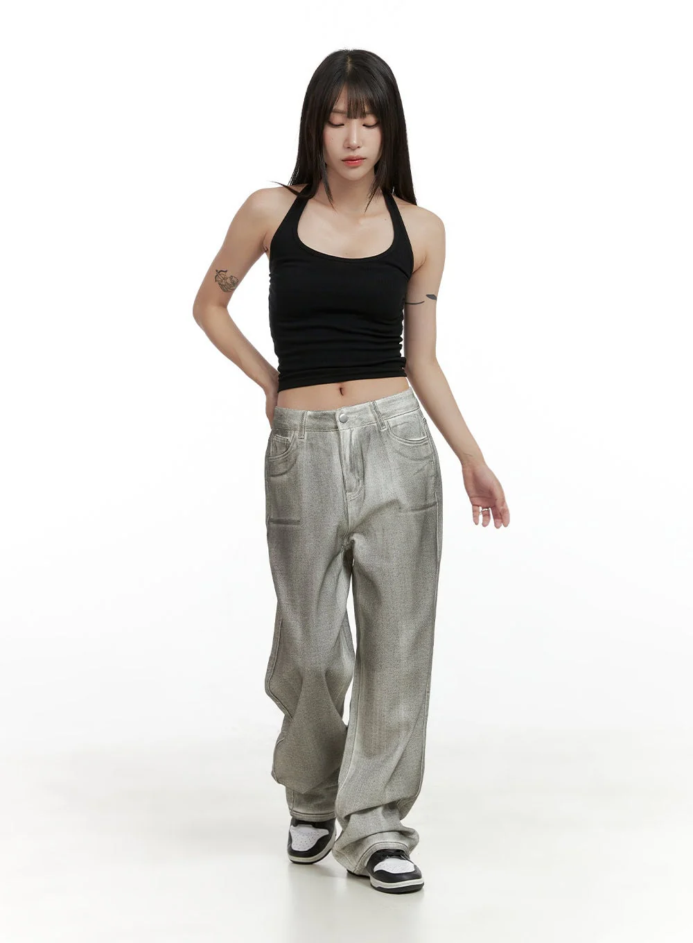 Solid Halter Neck Crop Top CL424 - Image 2