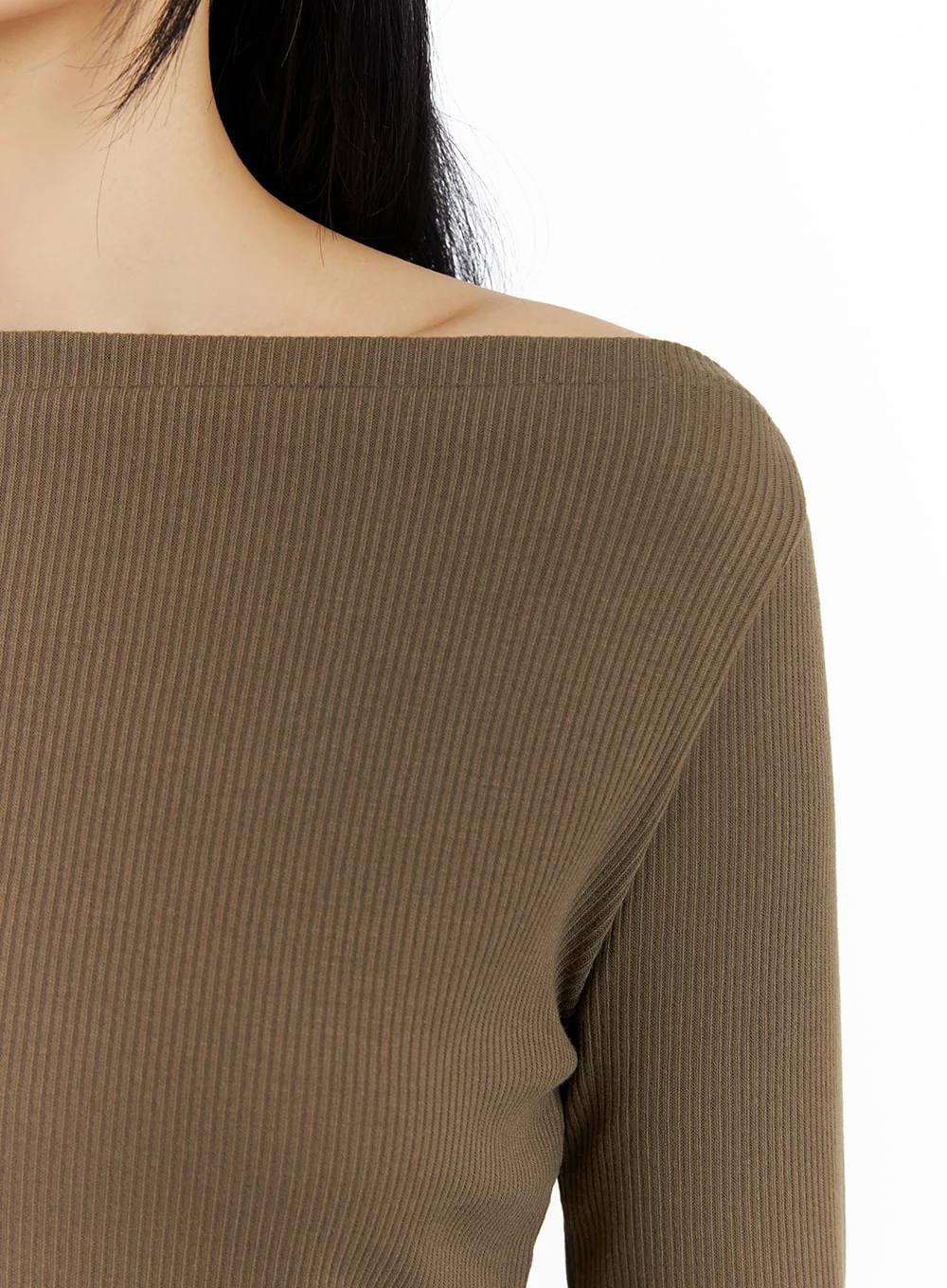 Solid Long Sleeve Top IM414 - Image 3