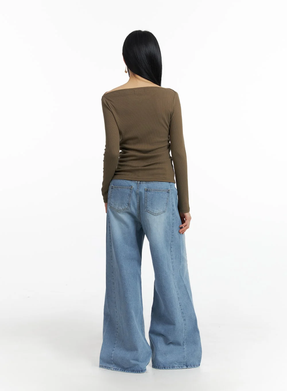 Solid Long Sleeve Top IM414 - Image 7