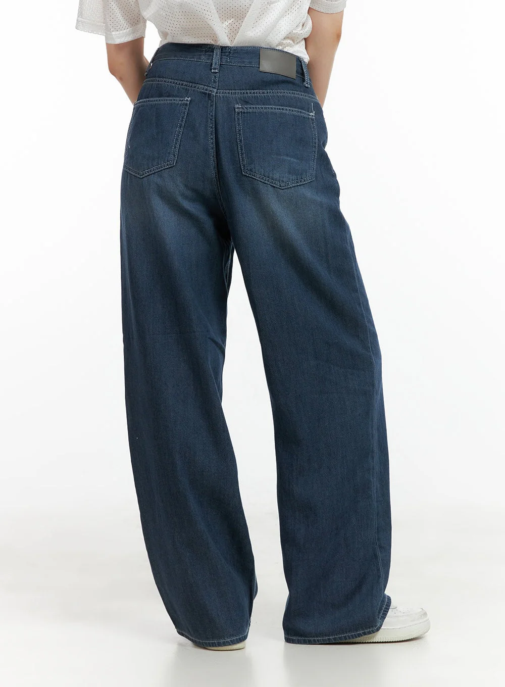 Solid Low Rise Baggy Jeans CL422 - Image 6