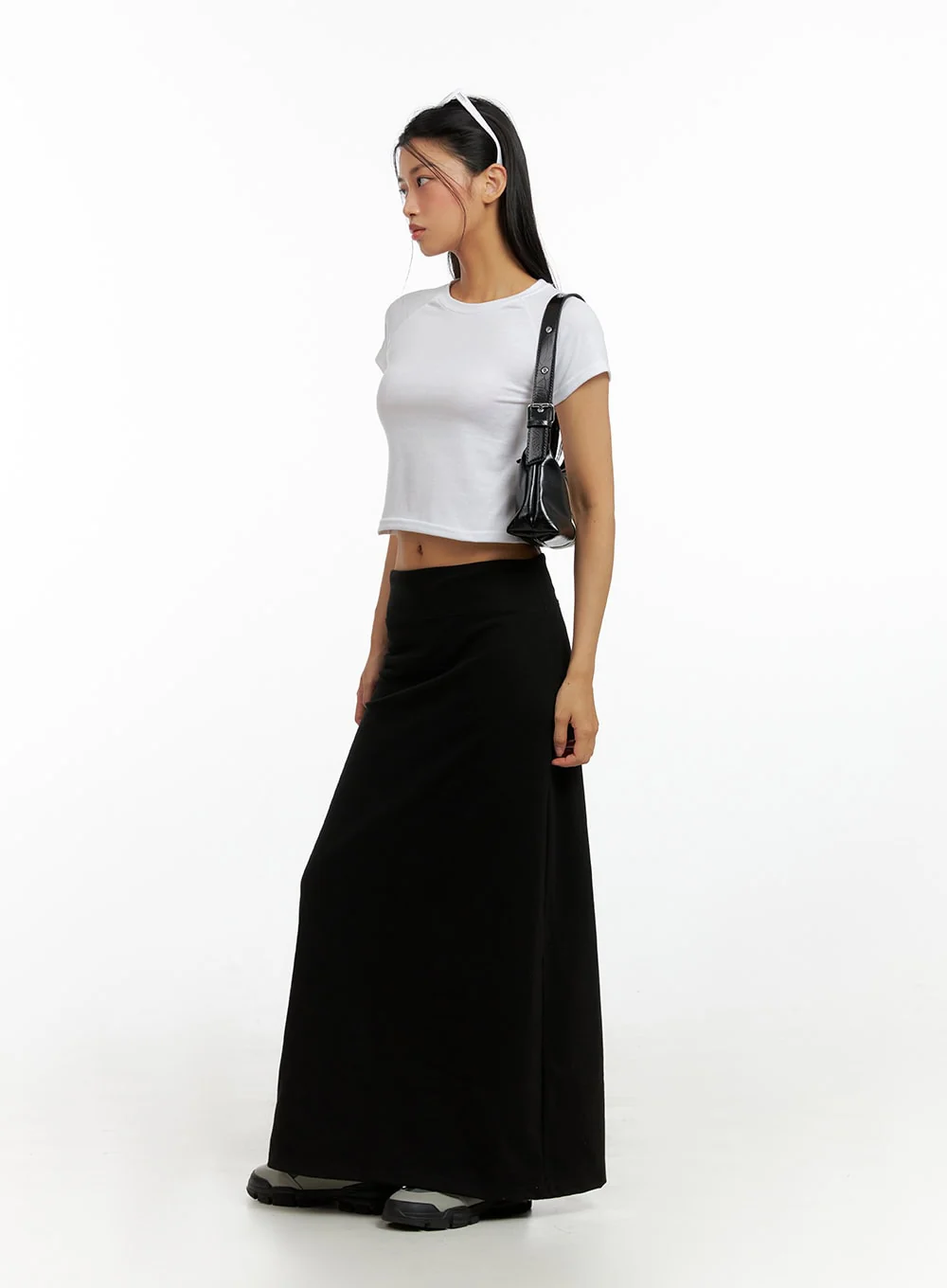 Solid Maxi Skirt IL419 - Image 6