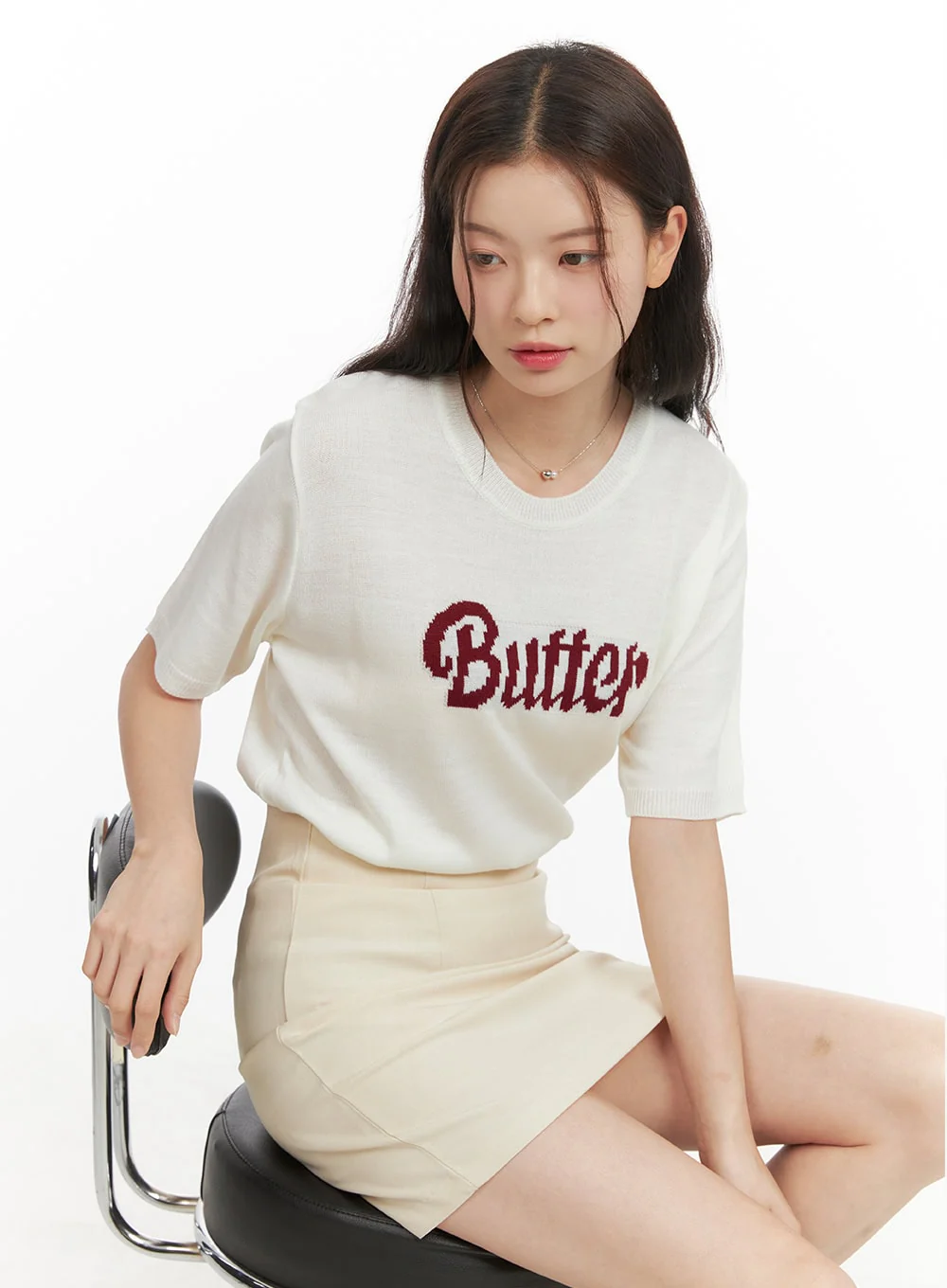 Solid Mini Skirt OY417 - Image 5