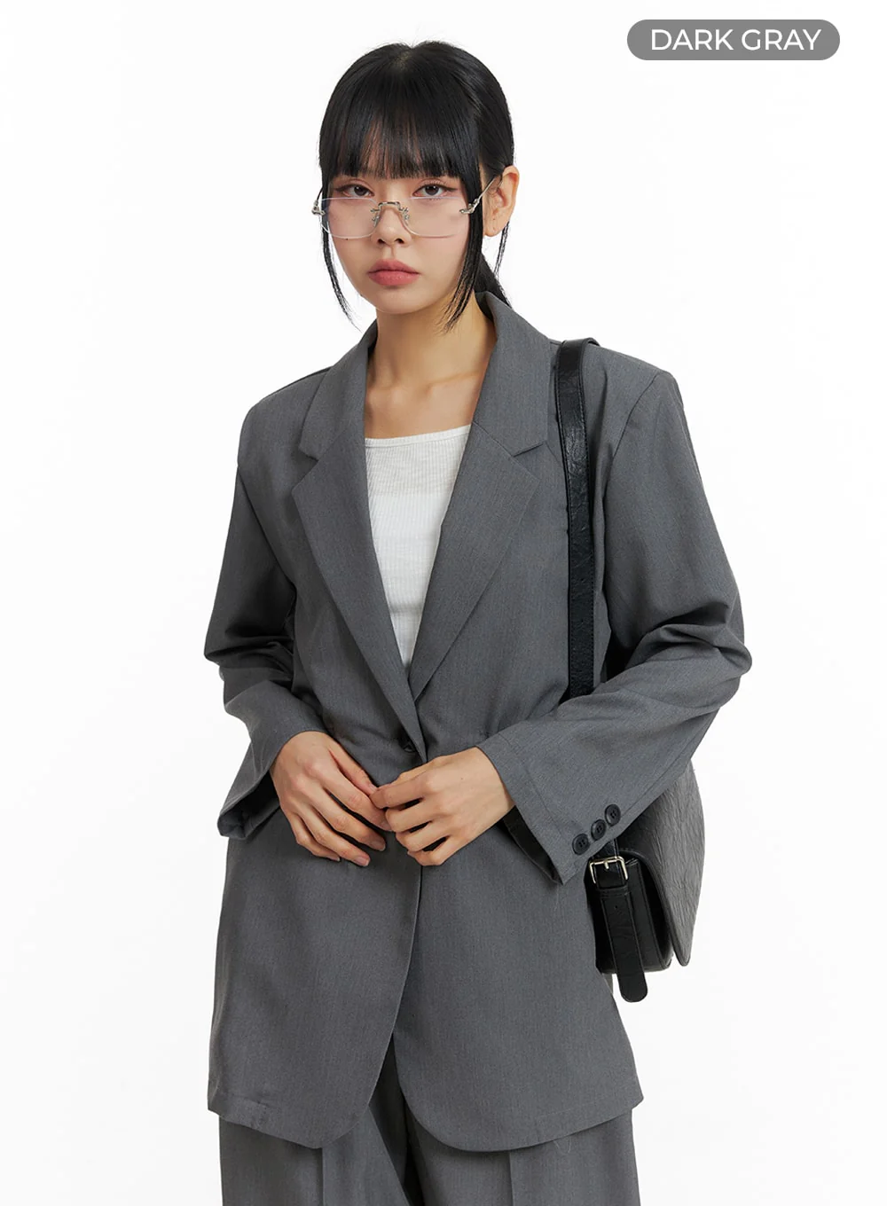 Solid Oversized Waist String Blazer Jacket IM414 - Image 9