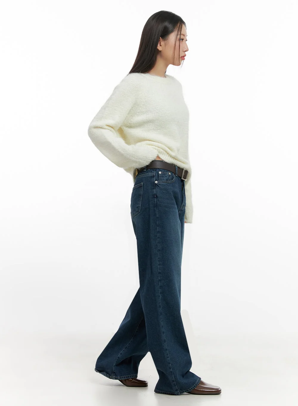 Solid Round Neck Knit Top IN415 - Image 10