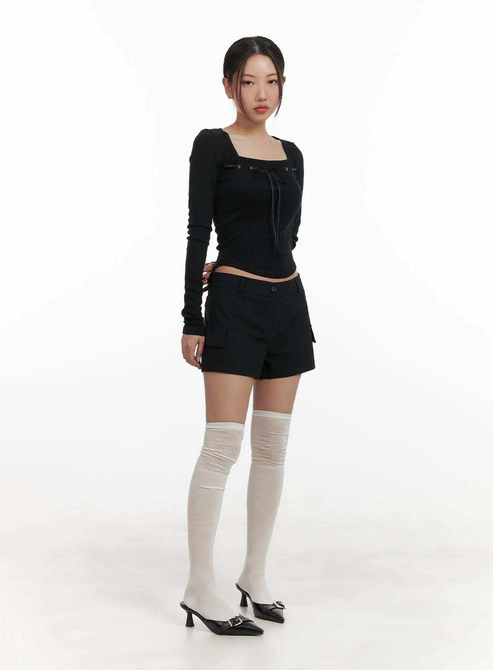 Solid Side Pocket Shorts CY403 - Image 2