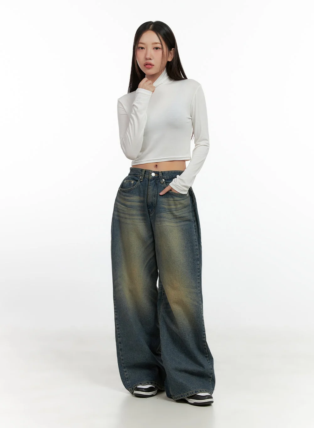 Solid Spandex Crop Top CN412 - Image 2
