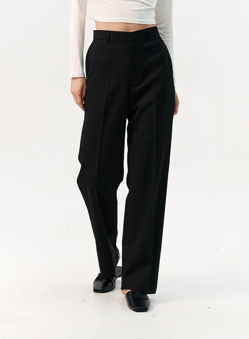 Solid Tailored Pants IO320 - Image 2