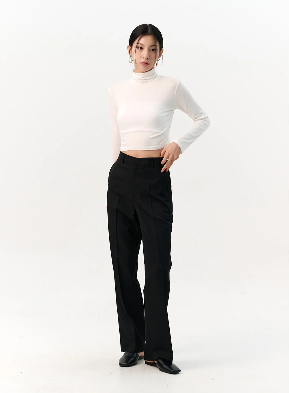 Solid Tailored Pants IO320 - Image 4