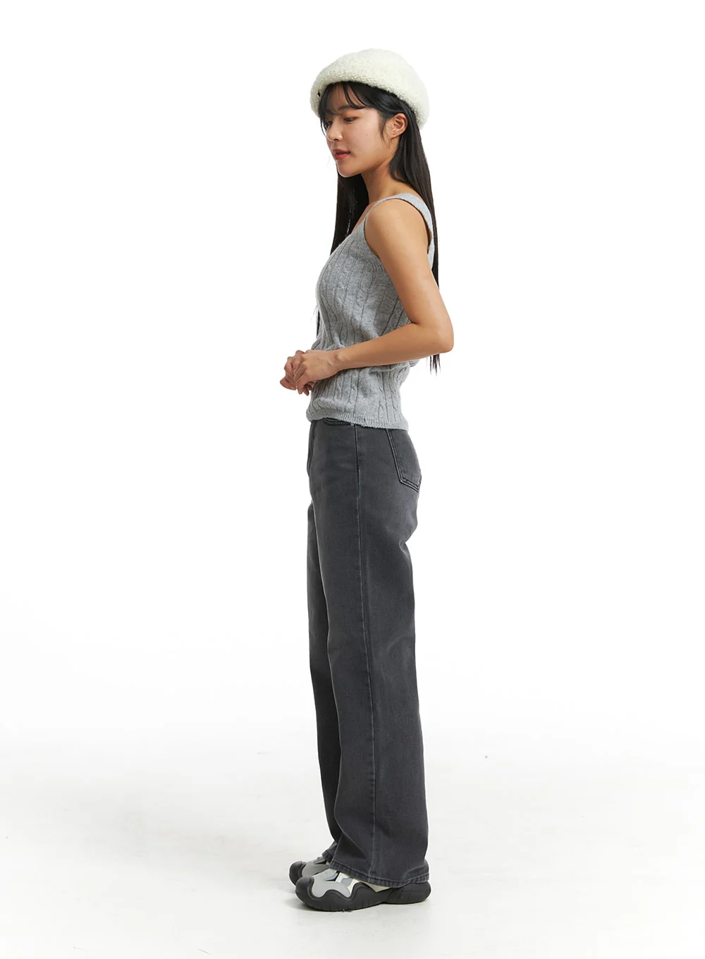 Solid Texture Knitted Tank Top OJ405 - Image 4