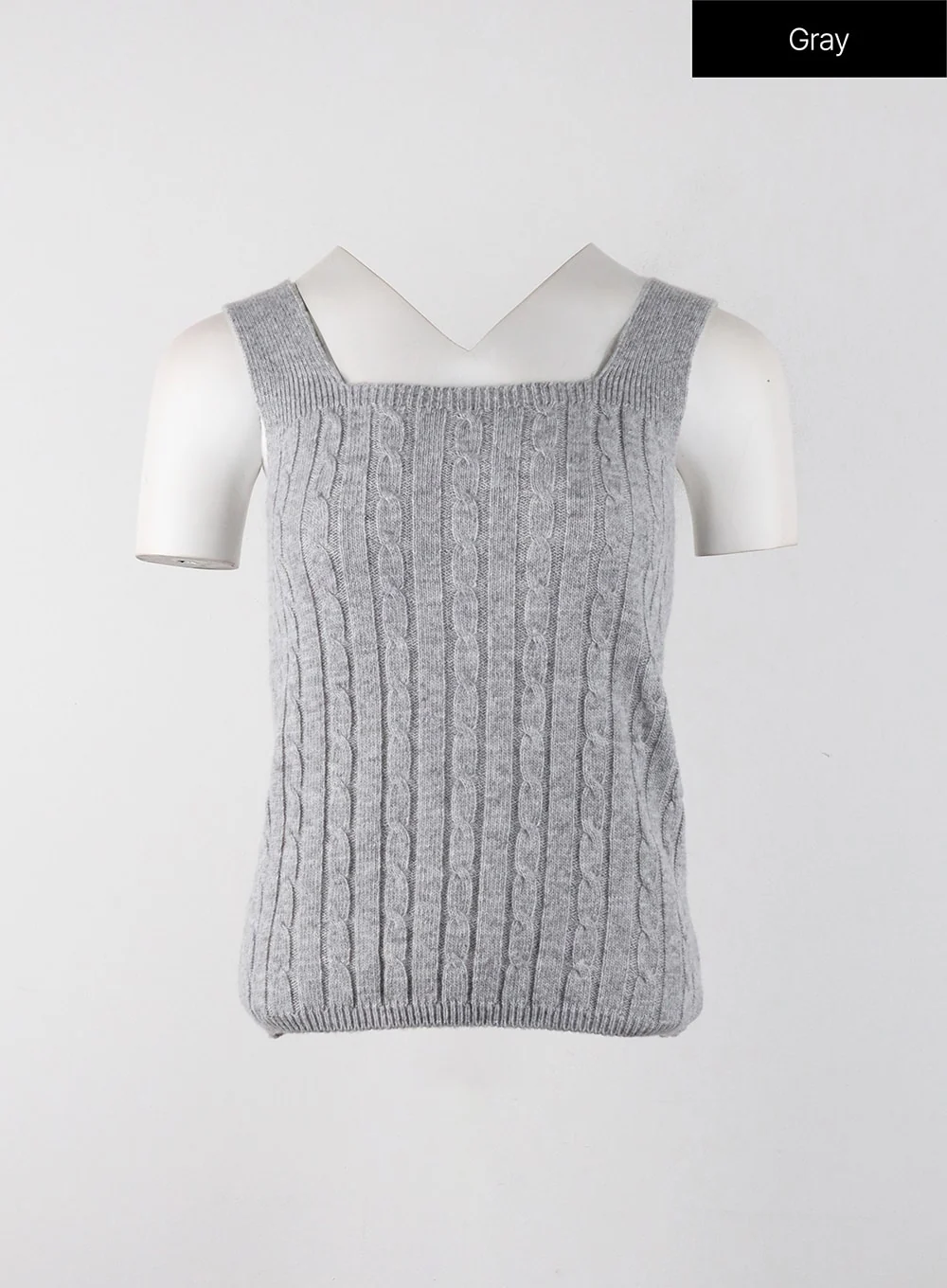 Solid Texture Knitted Tank Top OJ405 - Image 7
