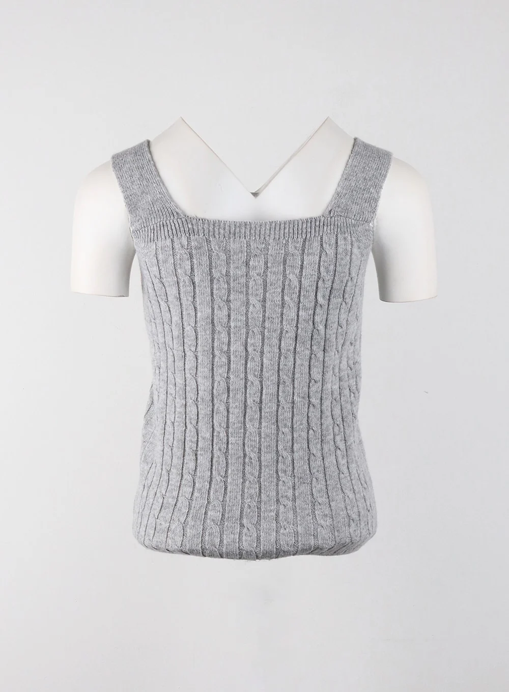 Solid Texture Knitted Tank Top OJ405 - Image 8
