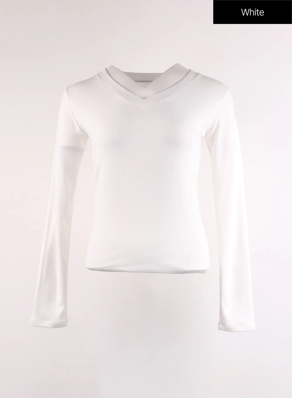 Solid V-Neck Long Sleeve IF402 - Image 10