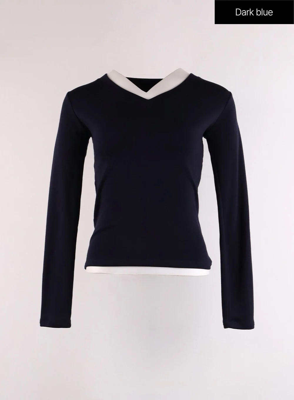 Solid V-Neck Long Sleeve IF402 - Image 11
