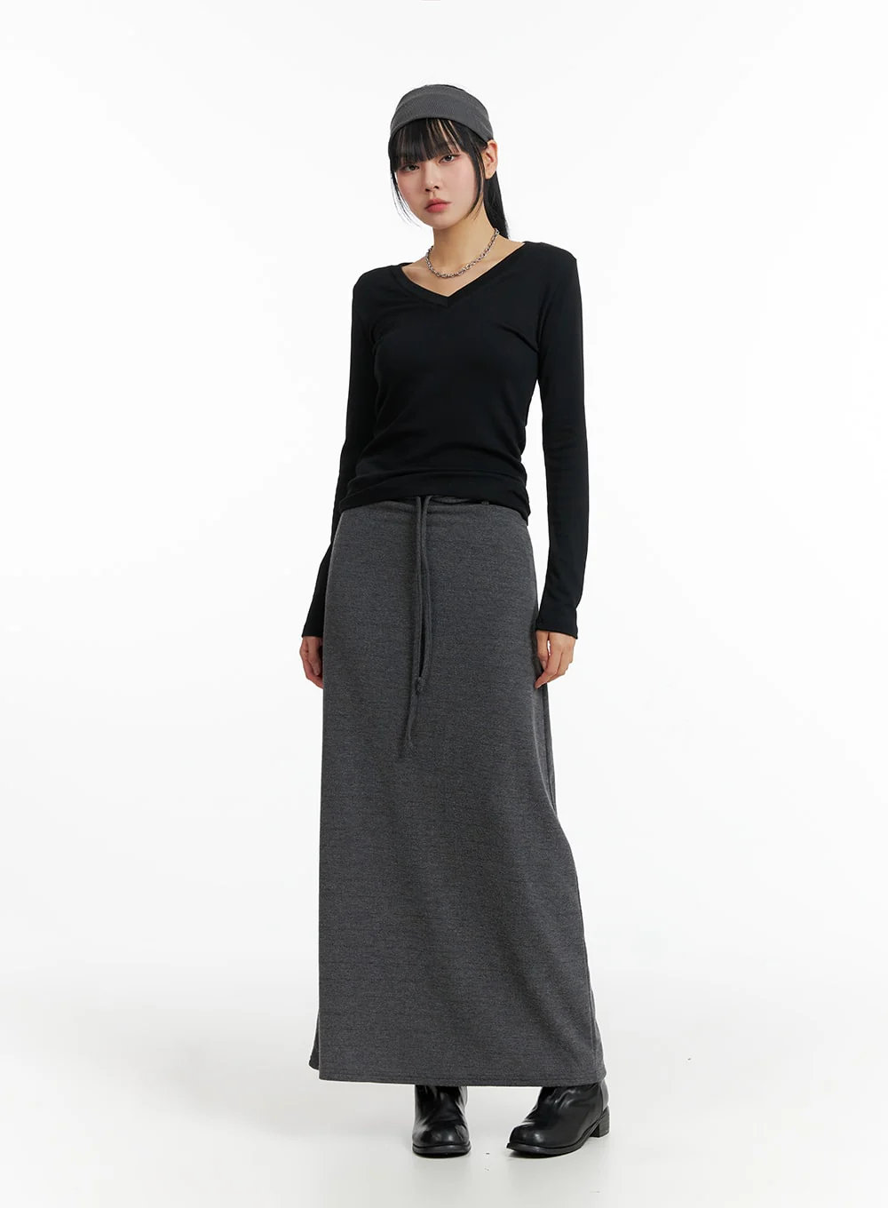 Solid V-Neck Long Sleeve IF402 - Image 6