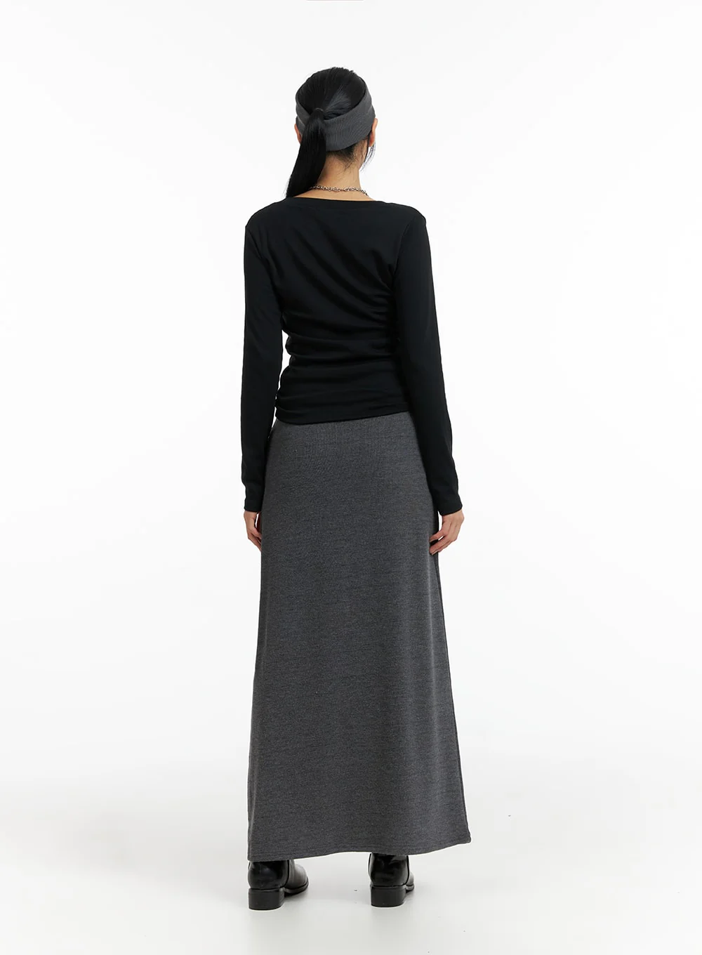 Solid V-Neck Long Sleeve IF402 - Image 7