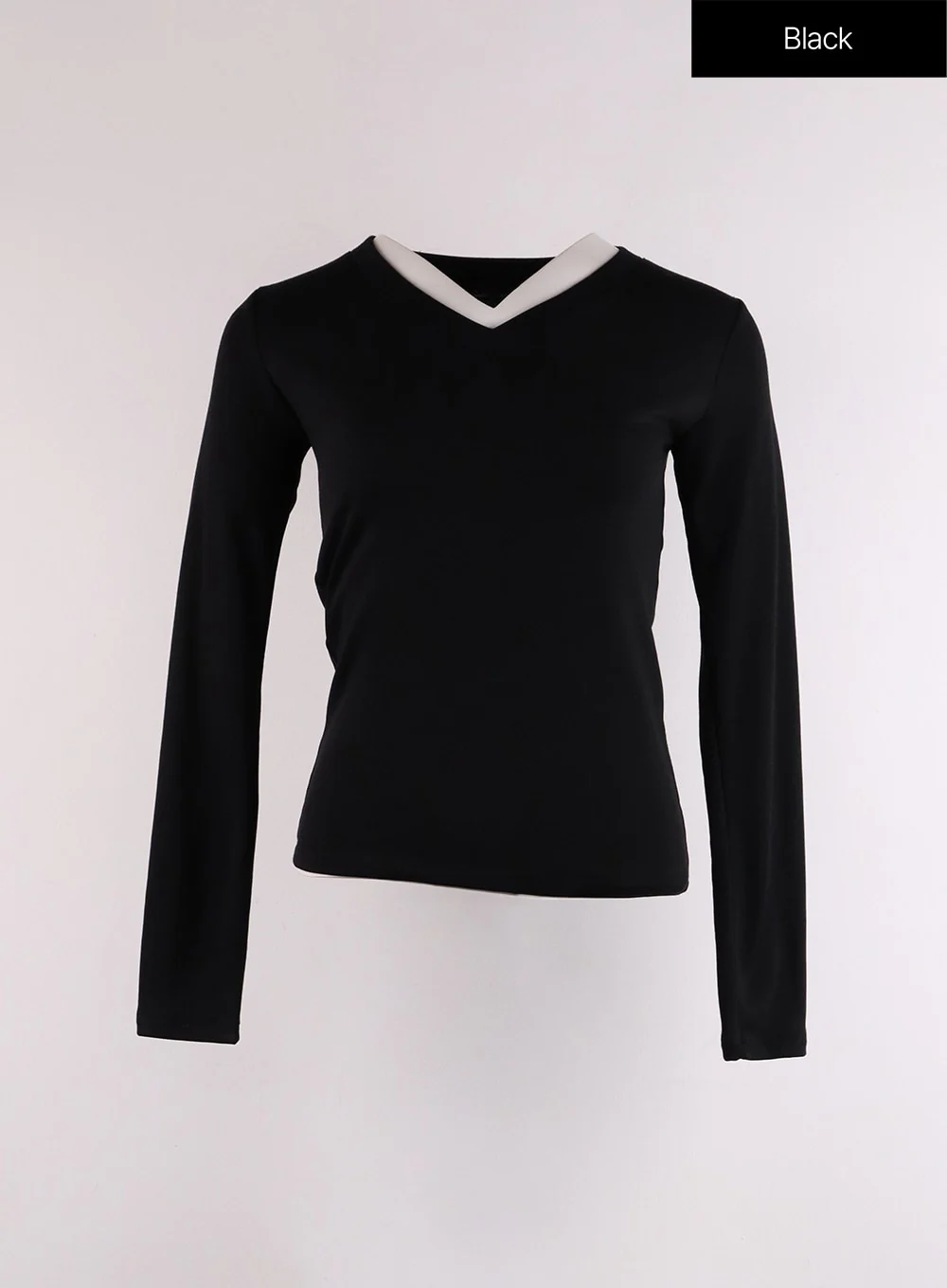 Solid V-Neck Long Sleeve IF402 - Image 8