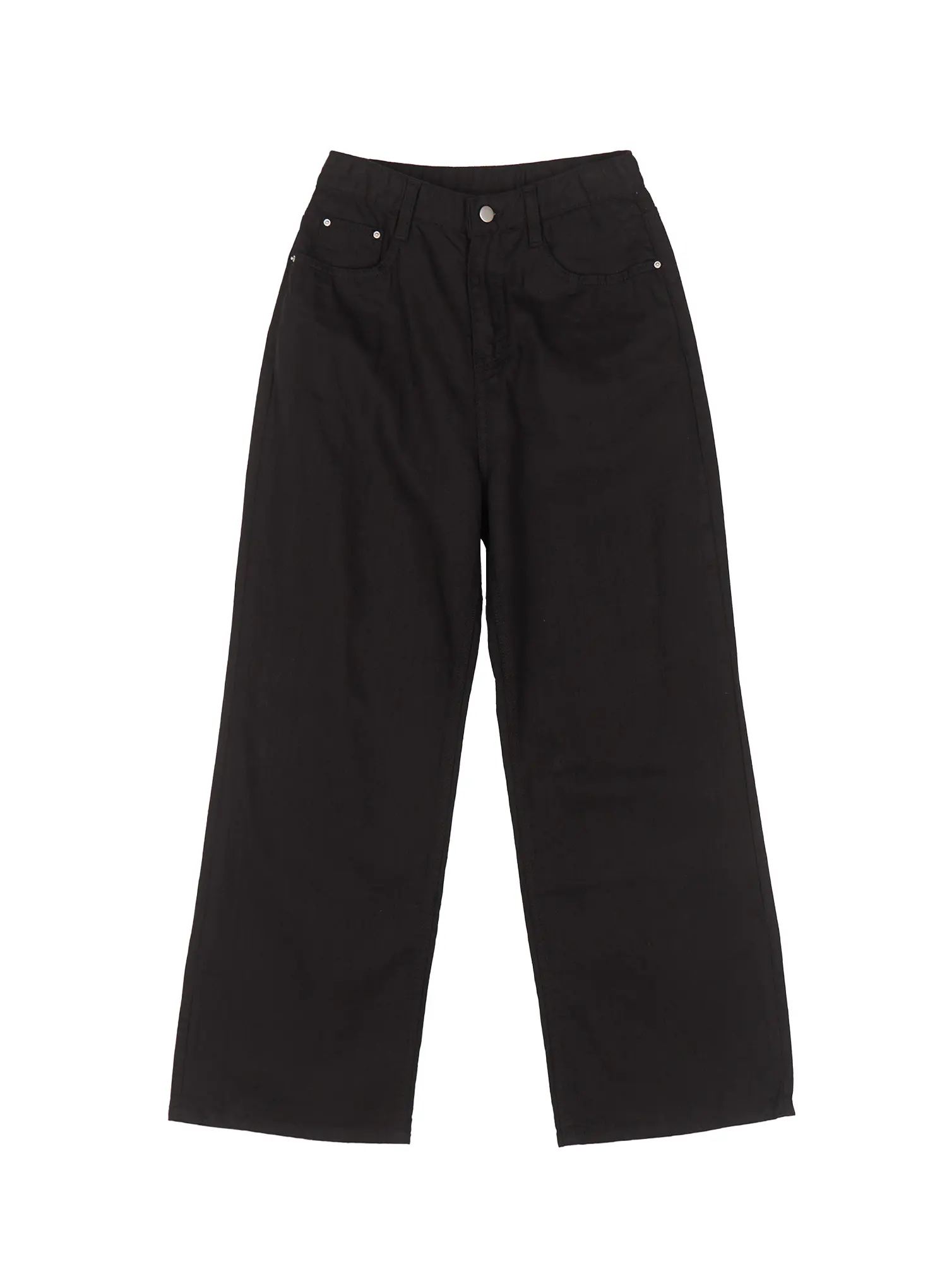 Solid Wide-Fit Pants CU513 - Image 10