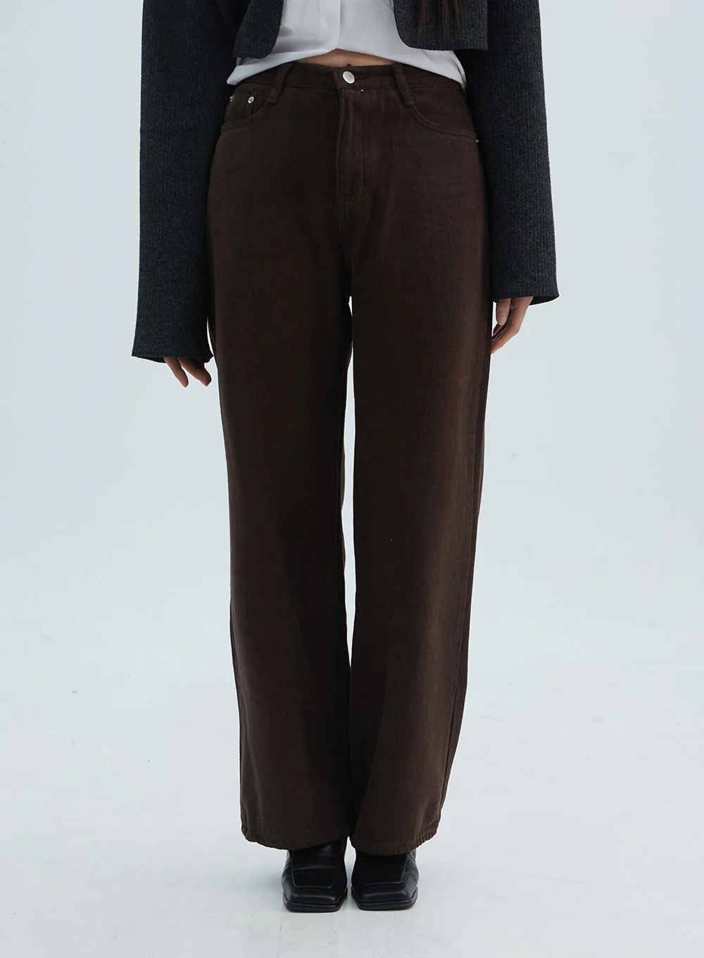 Solid Wide Fit Pants ON313 - Image 2