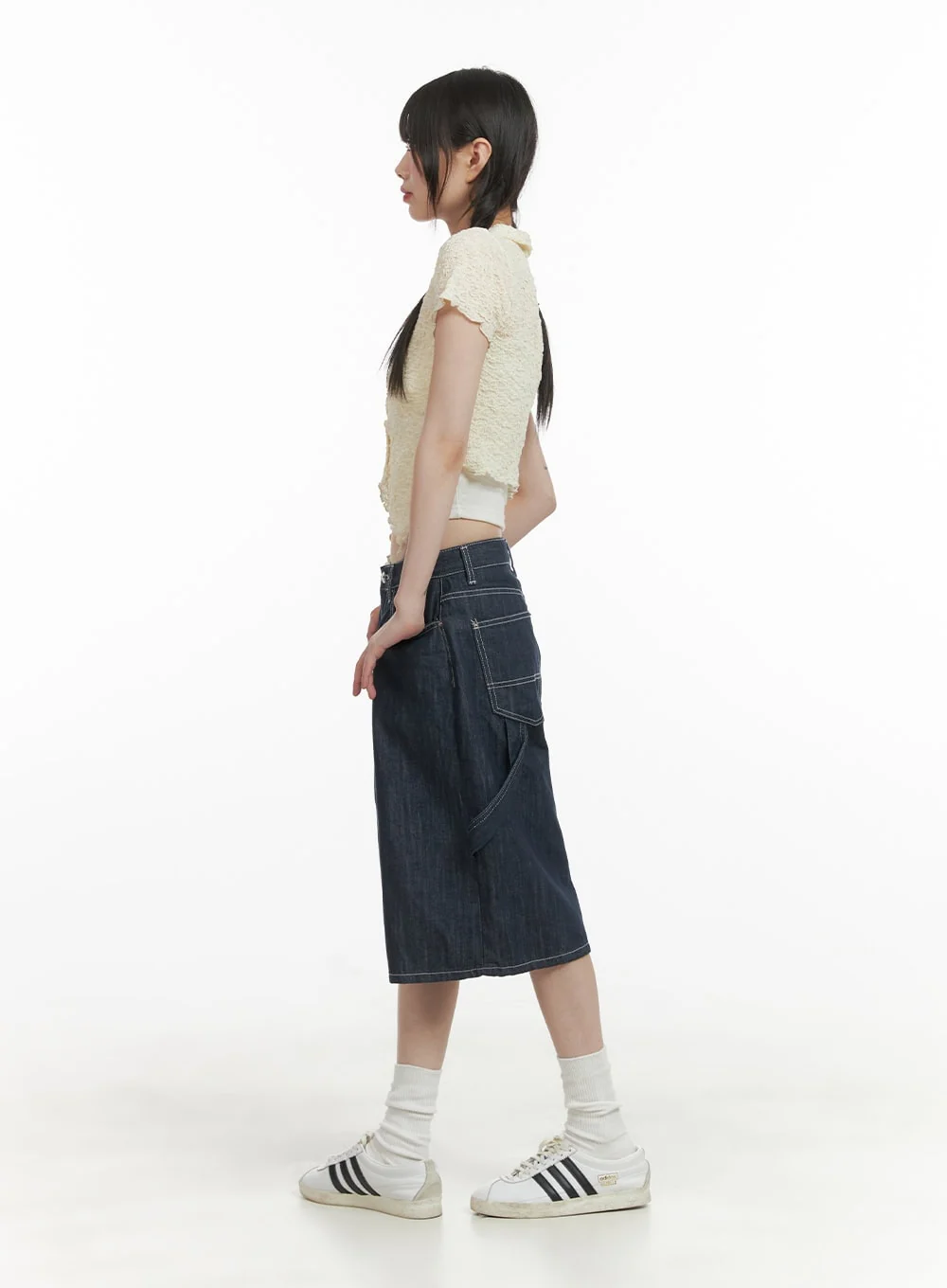 Solid Wide-Leg Bermuda Jorts CY414 - Image 3