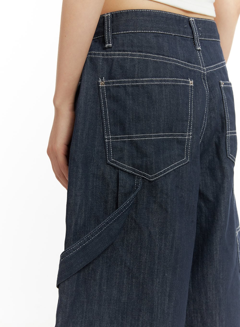 Solid Wide-Leg Bermuda Jorts CY414 - Image 8