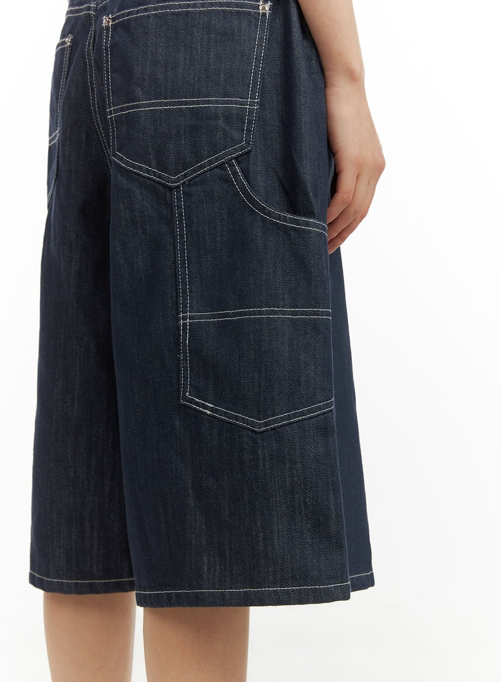 Solid Wide-Leg Bermuda Jorts CY414 - Image 9